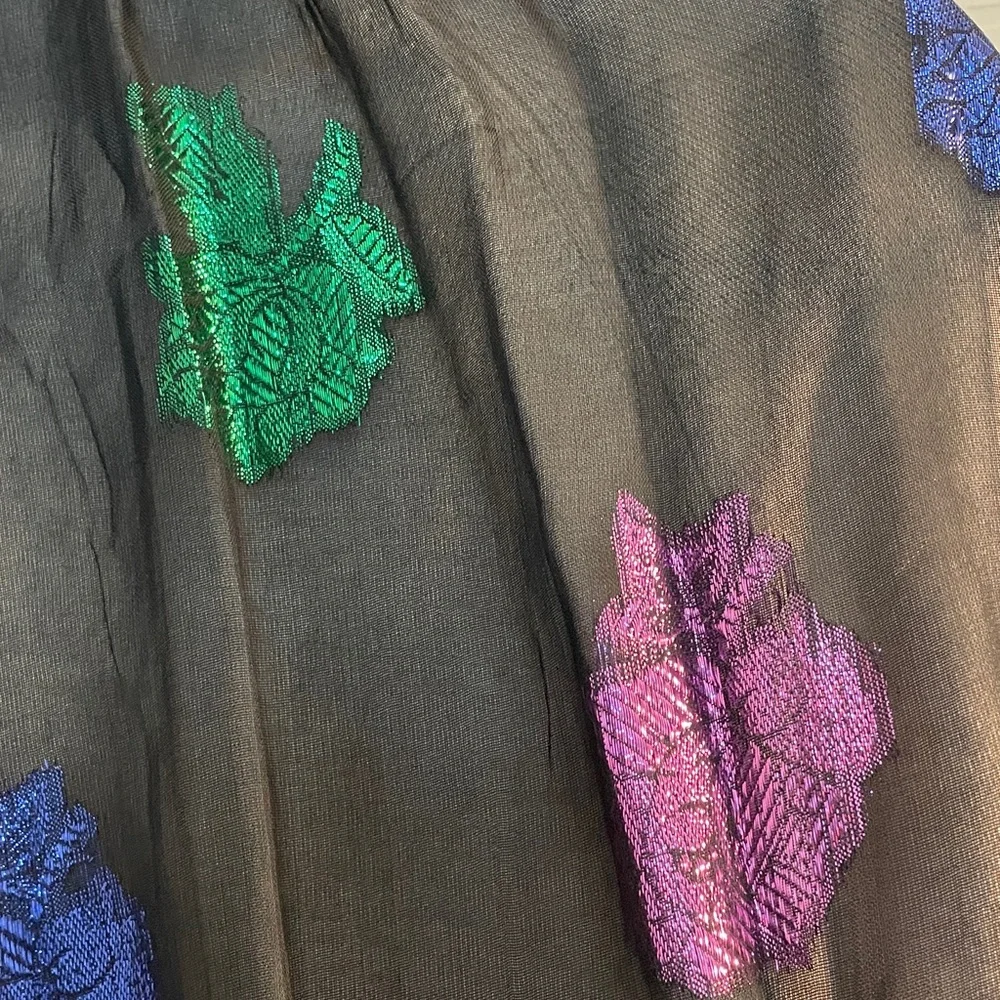 VTG FLORAL ETCHED SCARF